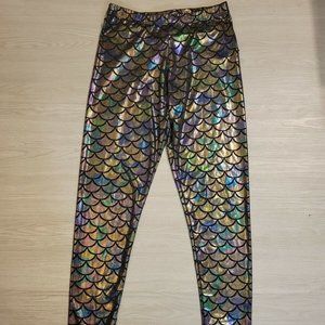 Iridescent Mermaid Scales Leggings Size Small